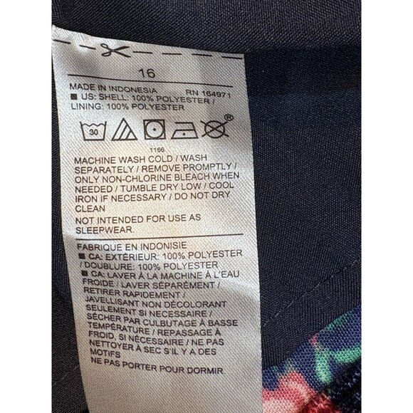 Janie and Jack 16 Rose Velvet Dress Dark Marine Rose Print Party Holiday - Picture 16 of 16